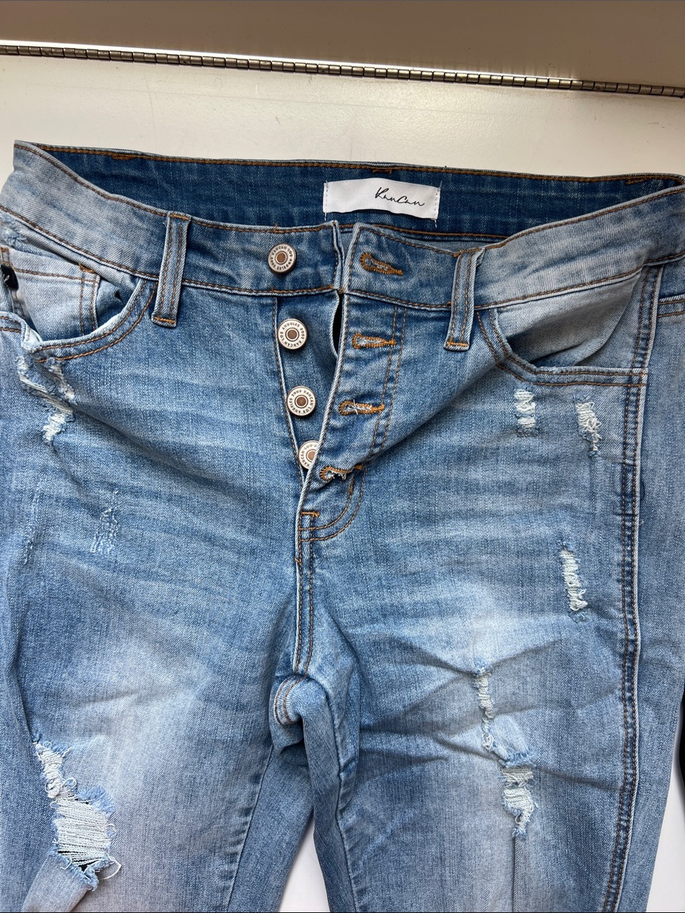 KanCan Light Blue Distressed Boyfriend Jeans